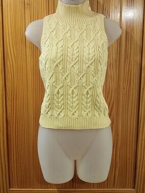 Beautiful Butter Yellow Summer Sleeveless Sweater